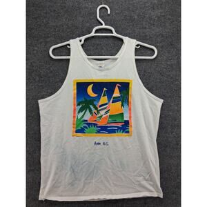Vintage Avon NC Tank Top Tshirt Mens Large CalCRU Made In USa 1992